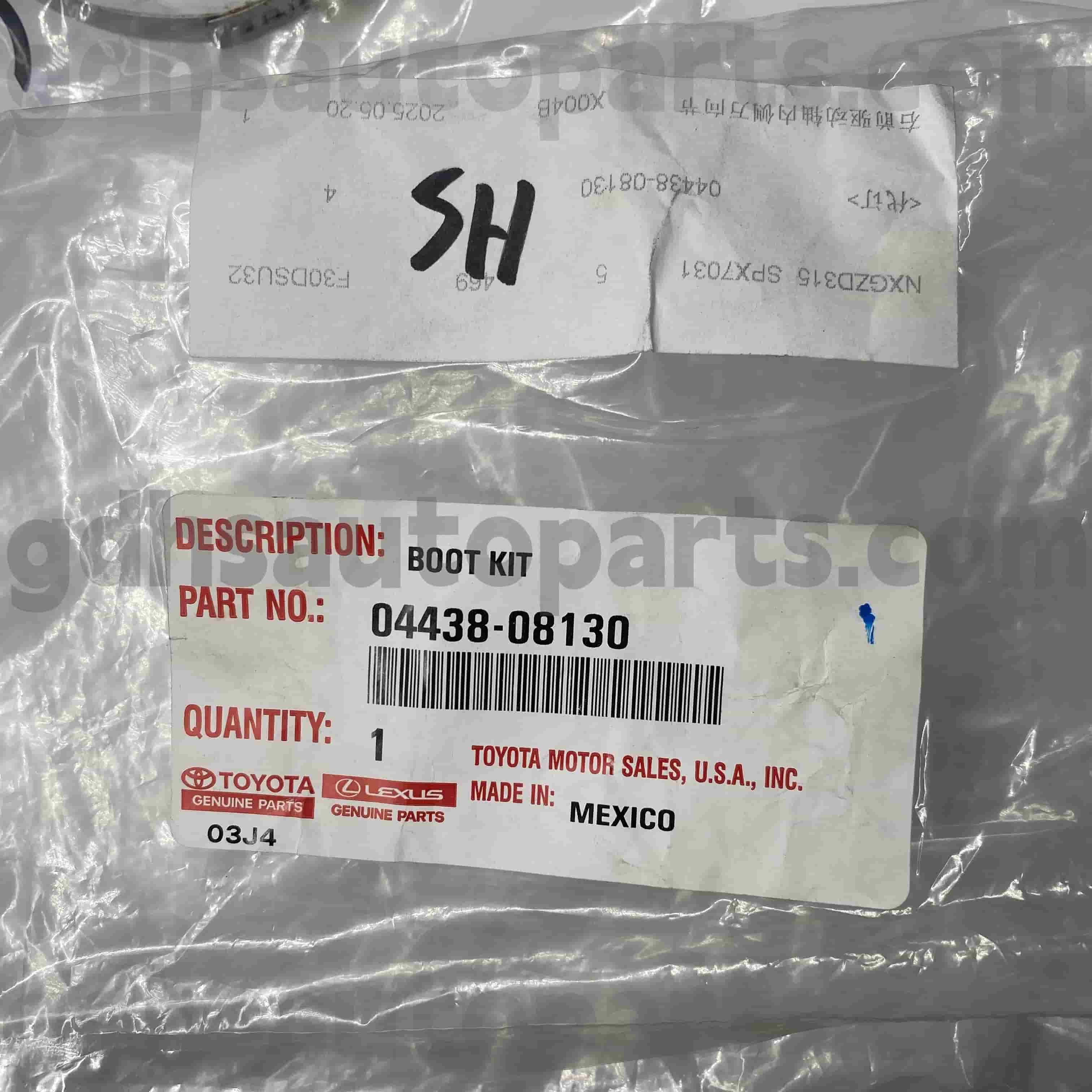 04428-08130 Toyota Подлинные детали CV Boot для шасси №. GSV40/60 GSL3#