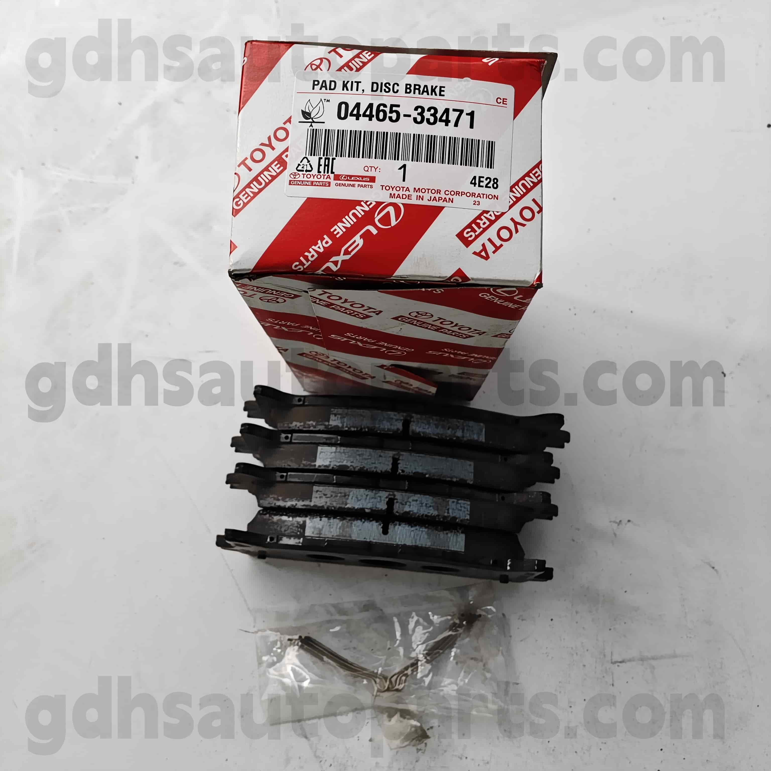 04465-33471 Toyota Подлинные детали передние тормозные колодки для Camry 、 Lexus es240/350 шасси №. ACV51, ASV50, AVV50..TAIW