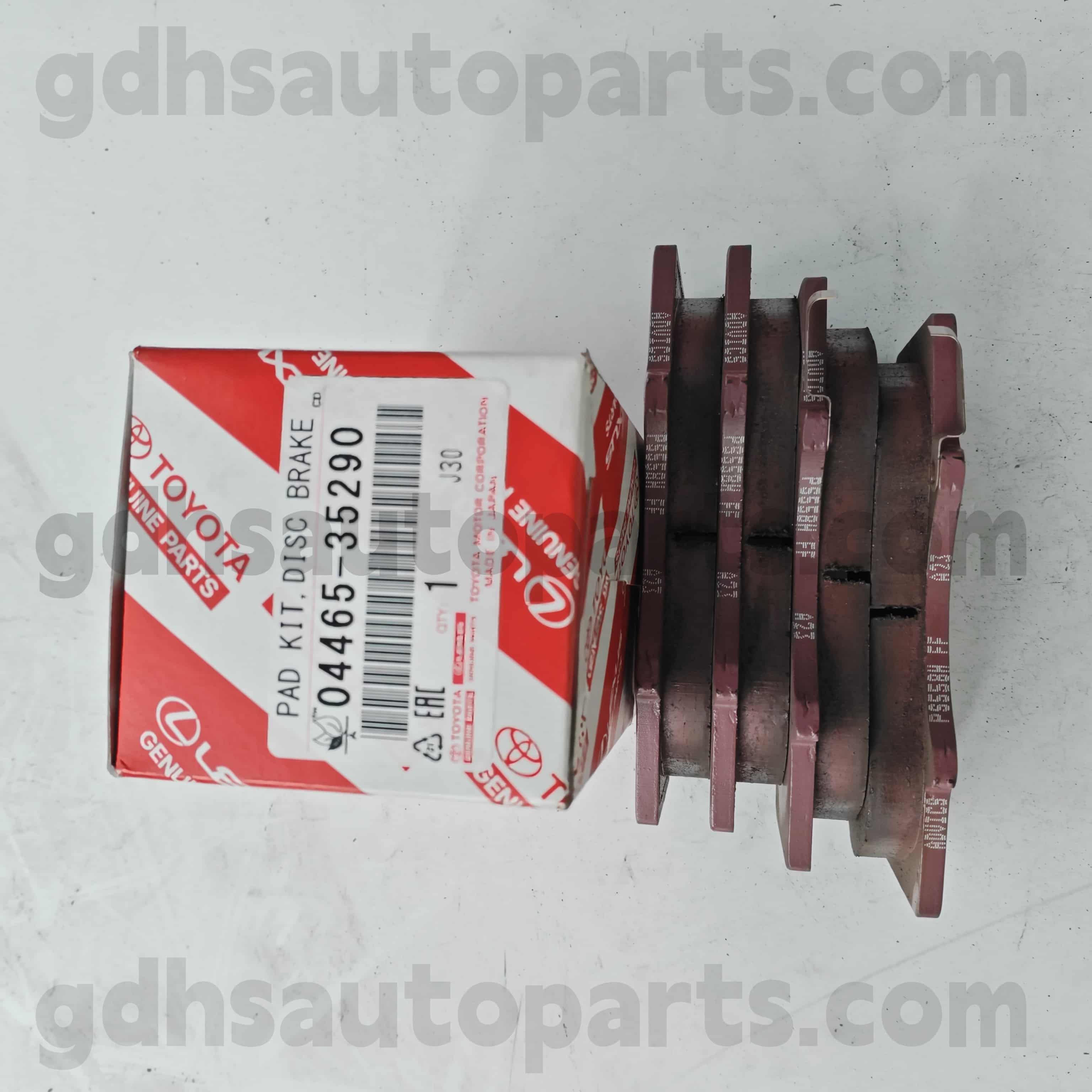 04465-35290 Toyota Подлинные детали передняя тормозная прокладка для Land Crado Prado 、 Fortuner 、 FJ Cruiser 、 Hilux 、 Sequoia Chassis № Grj12#, KDJ120, KZJ120, LJ12#, RZJ12#, TRJ12#.. ARL, GCC, Gen Gen