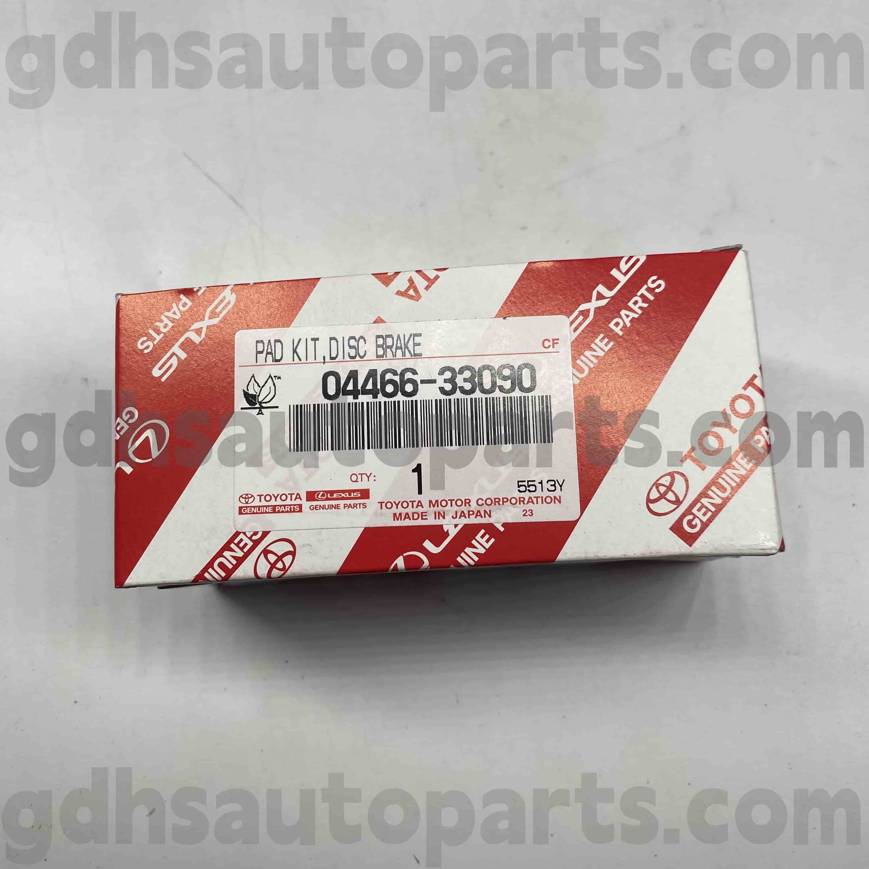 04466-33090 Toyota Подлинные детали задних тормозных колодок для Camry, Lexus ES300/330 № шасси №. ACV30 MCV30 ES