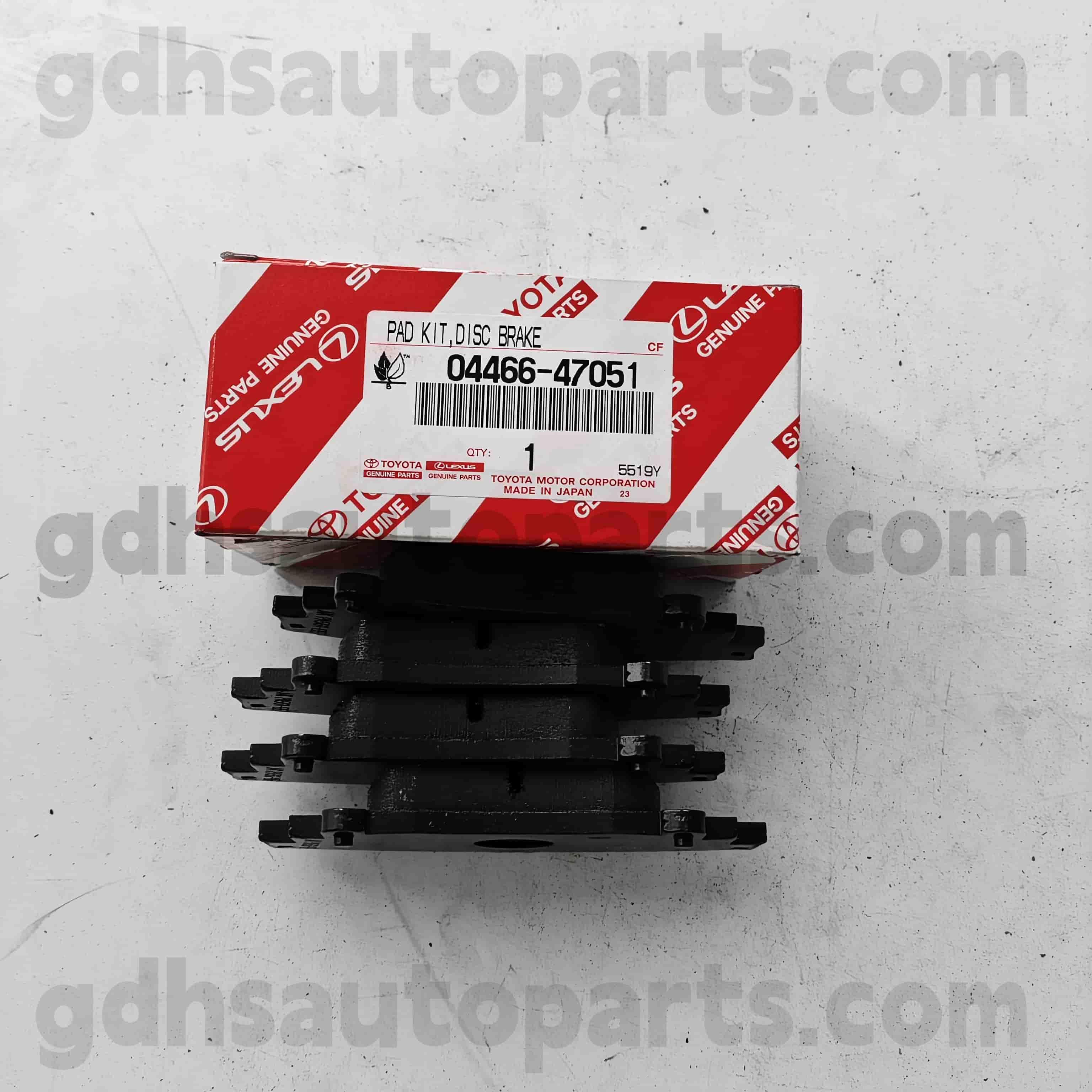 04466-60140 Toyota Подлинные детали задних тормозных прокладков для Land Cruiser Prado 、 Fortuner 、 Hilux Chassis №. GRJ150