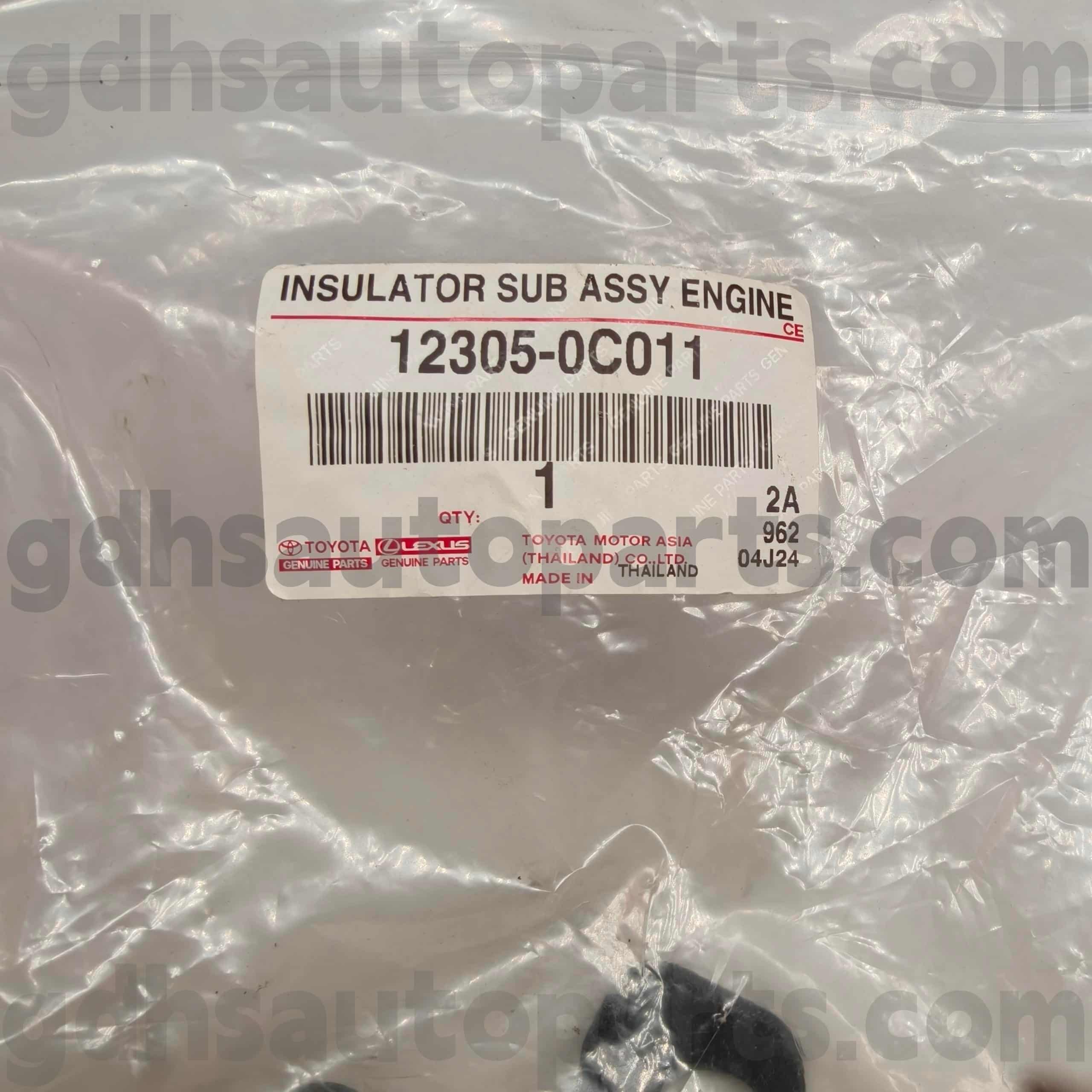 12305-0C011 Оригинальные детали Toyota, правая опора двигателя для HILUX, шасси FORTUNER № TGN51