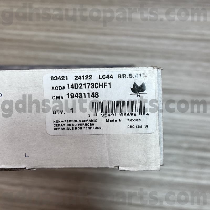 14D2173CHF1 ACDELCO ТОРМОЗАННАЯ ПАД для Escalade OE NO. 19431148